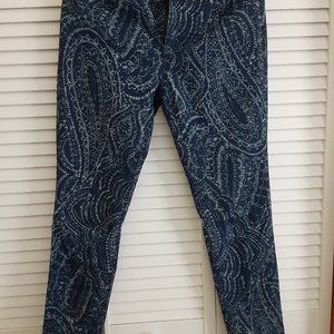 Patterned denim pants by chicos